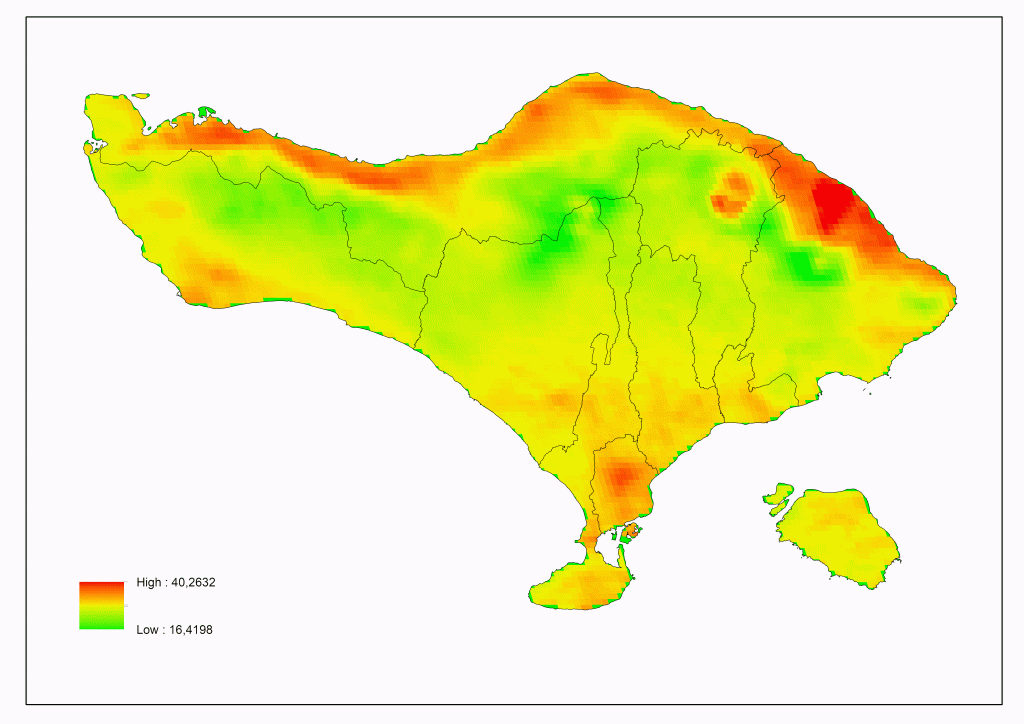 Analisis Land Surface Temperature (LST) Provinsi Bali tahun 2000