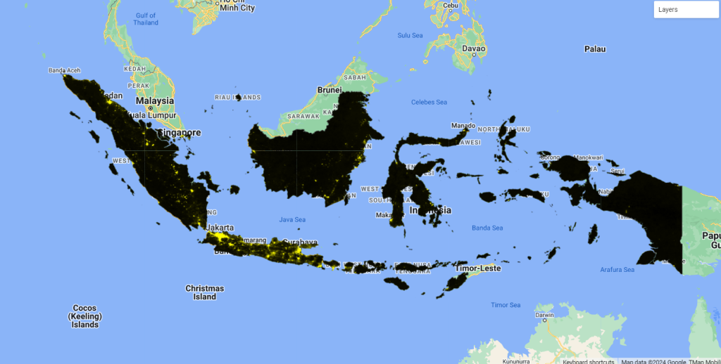 Night Time Analysis Indonesia tahun 2023